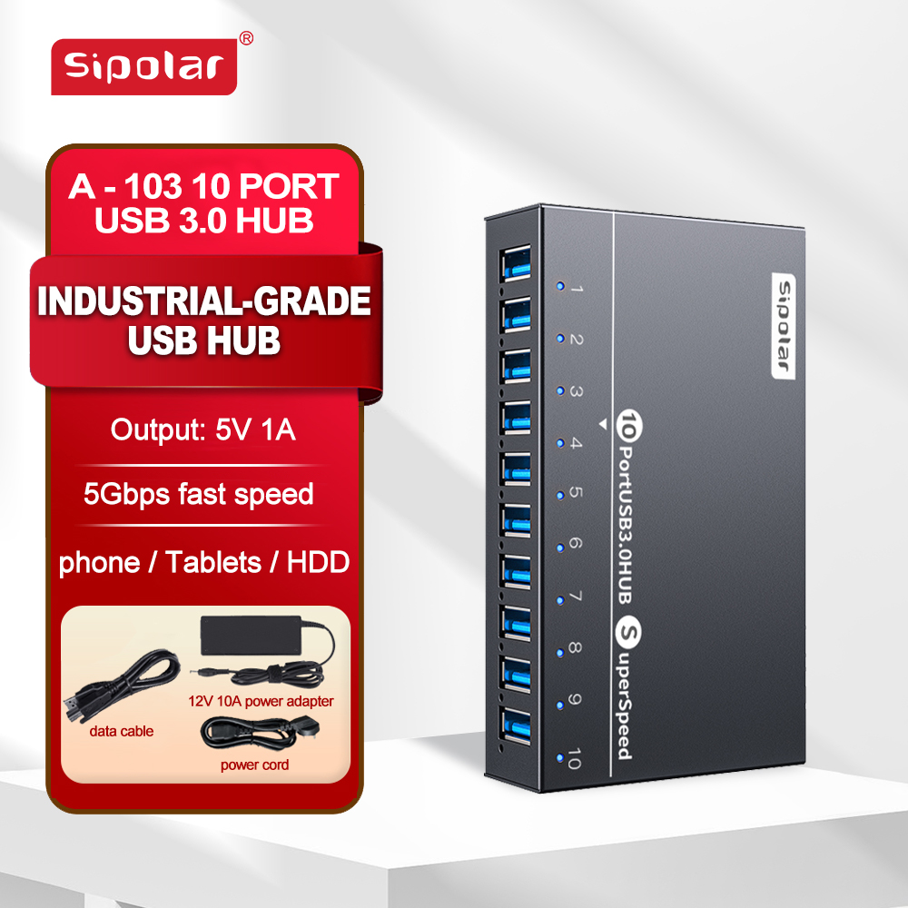 Usb Hub - A103 Sipolar 10-портовый USB-хаб с питанием